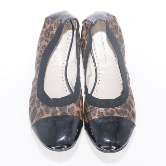 Adrienne Vittadini 'Vienna' Animal Print Cap Toe Ballet Flats, Size 7 - Picture 1 of 9